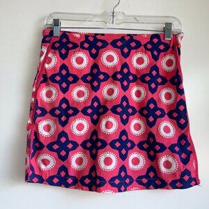 GOLFTINI Pink White Print Golf Skort Skirt Size 2L